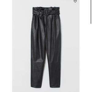 H&M Faux Leather Pants Size 2